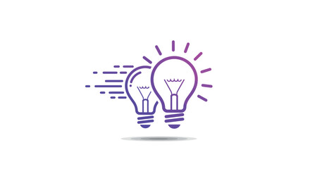 Creative light bulb concept with motion effect and halftone design