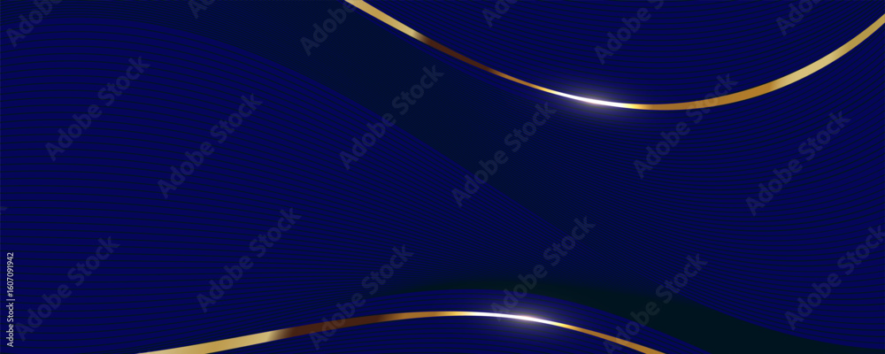 Sticker abstract blue wave background with flowing lines and futuristic design
