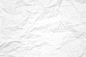 Classic white crumpled paper background with a realistic wrinkled texture. Versatile abstract overlay for posters, documents, or creative designs.