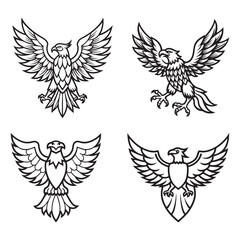 Obraz premium A drawing of a eagle line art illustration