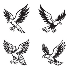 Fototapeta premium A drawing of a eagle line art illustration