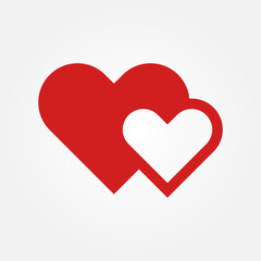 Love and affection icon symbol illustration vector eps10 logo template design 