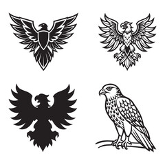 Obraz premium A drawing of a eagle line art illustration