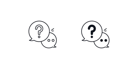 interview set icon with white background vector stock illustration