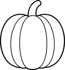 pumpkin icon line art vector illustration on transparent background	
