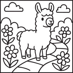 Cozy Moments Bold Line Coloring Page – Relaxing Hygge-Inspired Illustration