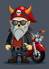 skull a young man riding a motorcycle