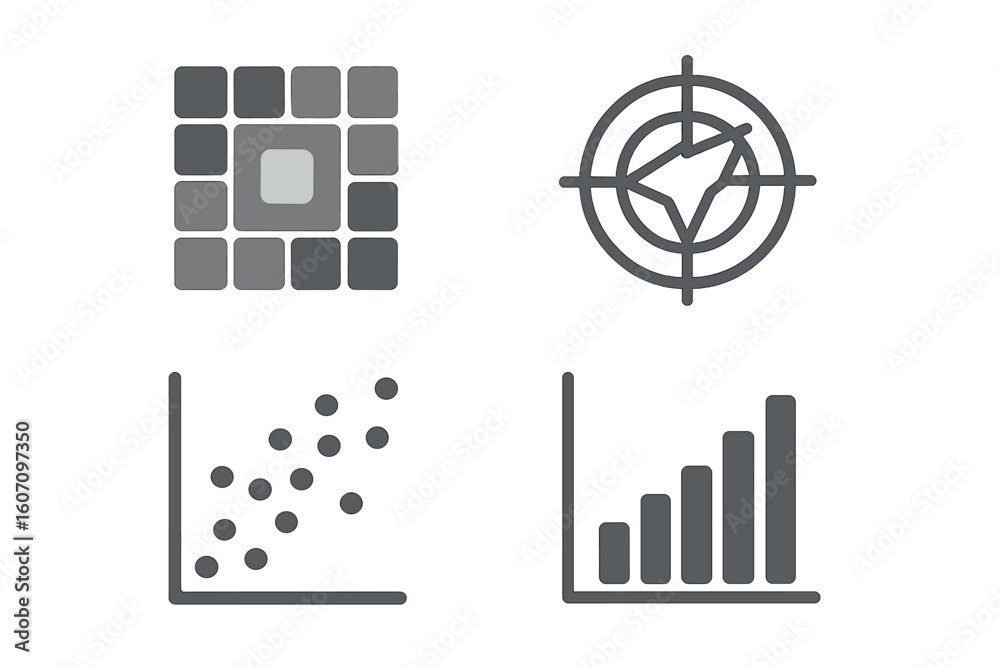 Poster data visualization tools showcase multiple chart types and graphical representations for effective a