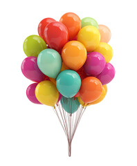 A bunch of colorful balloons.
