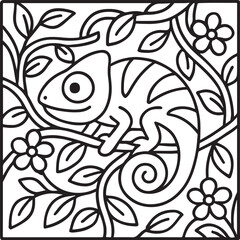 Cozy Moments Bold Line Coloring Page – Relaxing Hygge-Inspired Illustration