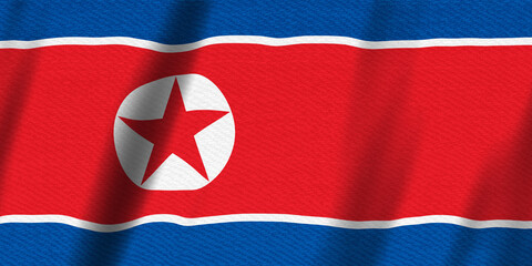 North Korea flag background