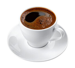 Traditional Turkish coffee served in a small cup