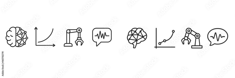 Poster exploring the relationship between artificial intelligence and robotics in modern technology and its