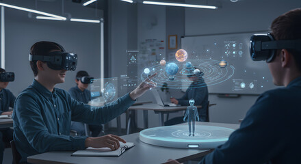 Students explore solar system in immersive virtual reality classroom experience