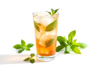 mojito cocktail isolated on white