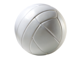 white volleyball ball for indoor games isolated on white background PNG, AI GENERATED
