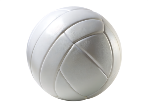 white volleyball ball for indoor games isolated on white background PNG, AI GENERATED