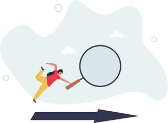 Searching for business direction, strategy or discover business opportunity or solution for work difficulty concept,human life.