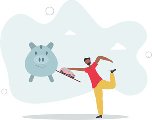 Saving money for new car, automobile expense and cost or car loan concept,human life.