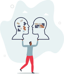 Rationality, logical thinking and critical judgment mind.human life.