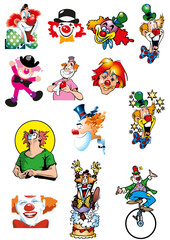 Collage of clowns