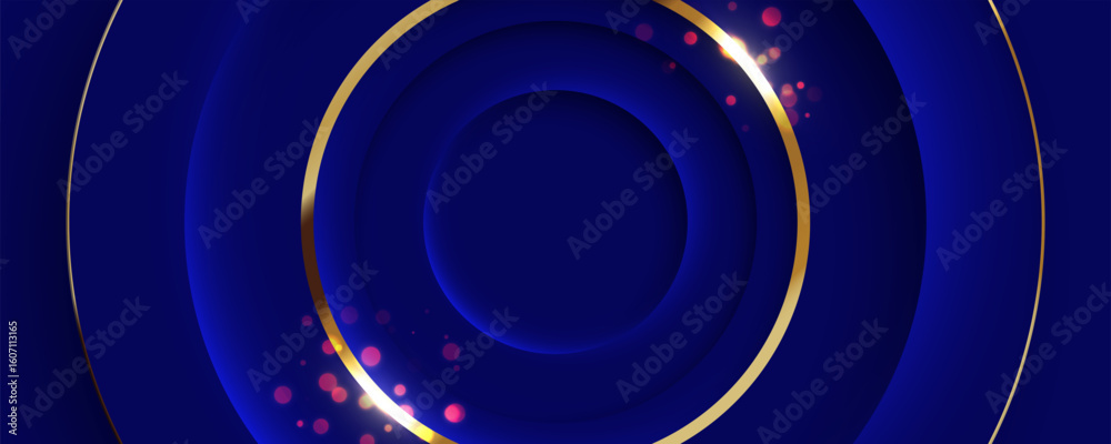 Canvas Prints blue abstract background with glowing circles and swirling light design
