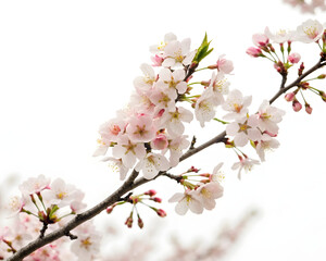Fototapeta premium Close-up of delicate cherry blossoms in full bloom.