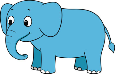 elephant full body clipart vector