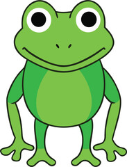 frog full body clipart vector