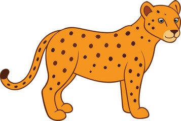 leopard full body clipart vector