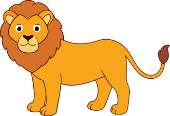 lion watercolor full body