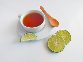 cup of hot lime tea