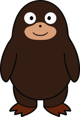mole full body clipart vector