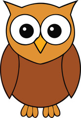 owl full body clipart vector