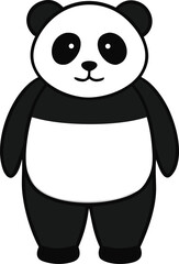 panda full body clipart vector