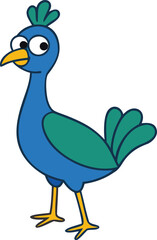 peacock full body clipart vector