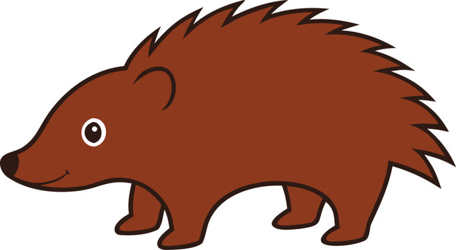 brown hedgehog cartoon animal clip art preview