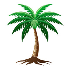 palm tree on white background