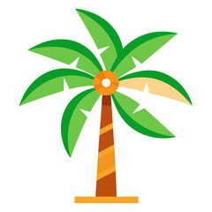 palm tree isolated on white