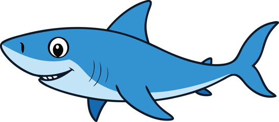 shark full body clipart vector