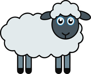 sheep full body clipart vector