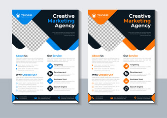 Business Flyer Design Template, Annual Report, Marketing, layout, Vector Illustrator