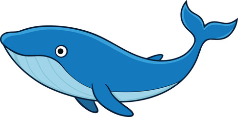 whale full body clipart vector