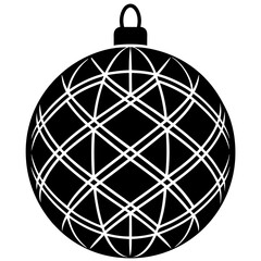 Christmas Ball Ornament Silhouette Vector