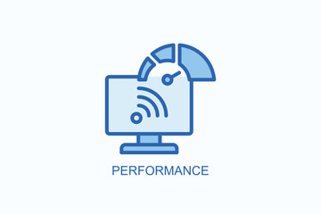 Fototapeta premium Performance Icon Or Logo Isolated Vector Illustration