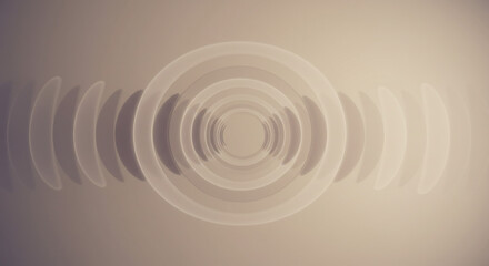 Obraz premium Abstract concentric circles fading into the background with a soft and blurred appearance