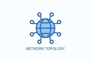 Fototapeta premium Network Topology Icon Or Logo Isolated Vector Illustration