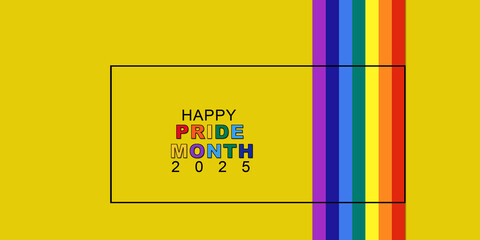 2d illustration happy pride month
