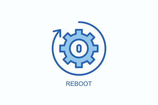 Reboot Icon Or Logo Isolated Vector Illustration