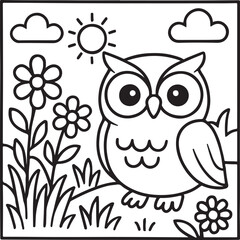 Cozy Moments Bold Line Coloring Page – Relaxing Hygge-Inspired Illustration